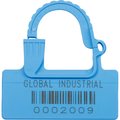 Global Industrial One Piece Padlock Seal, Med Blue, 100PK 670484BL